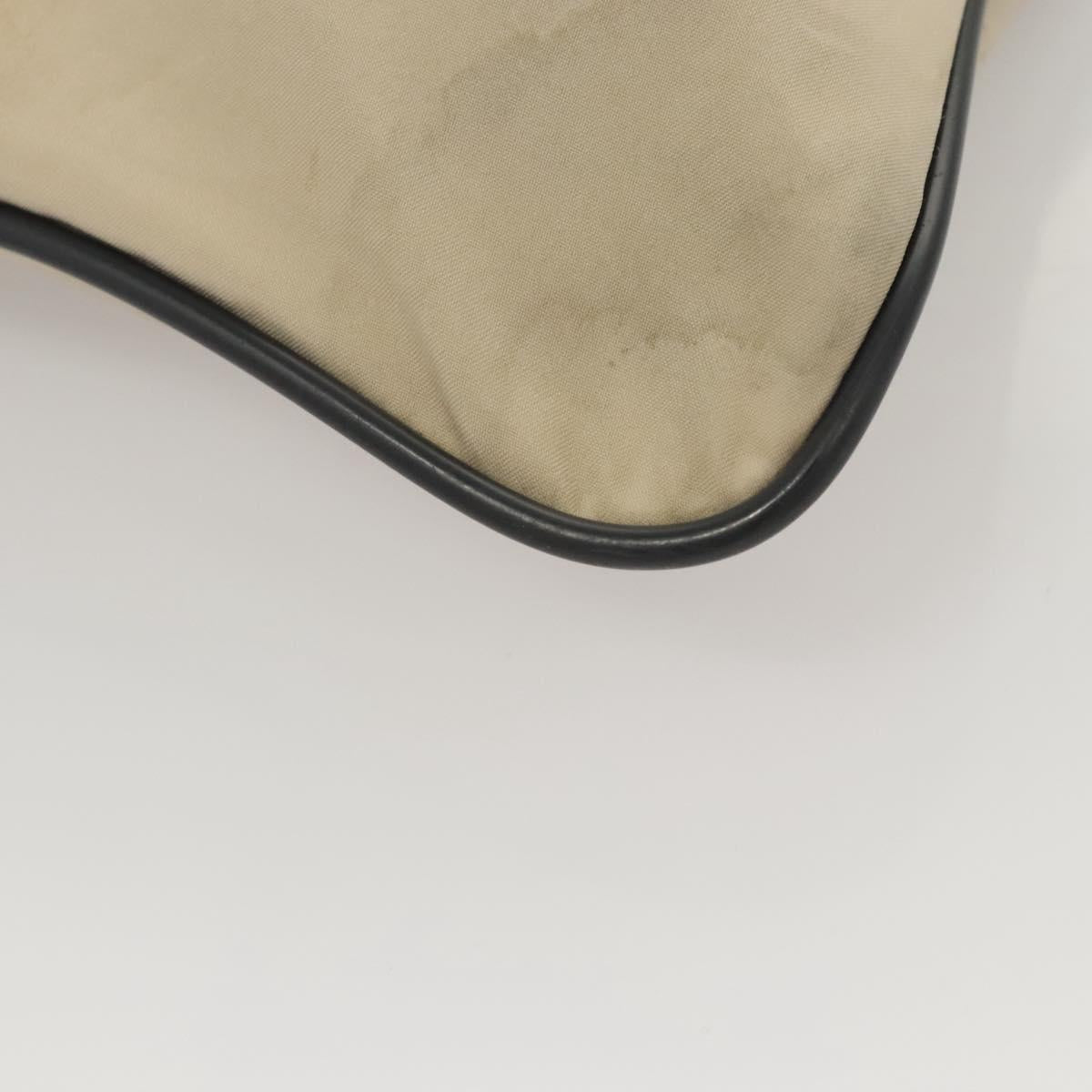 PRADA Sports Hand Bag Nylon Beige Auth ar13594