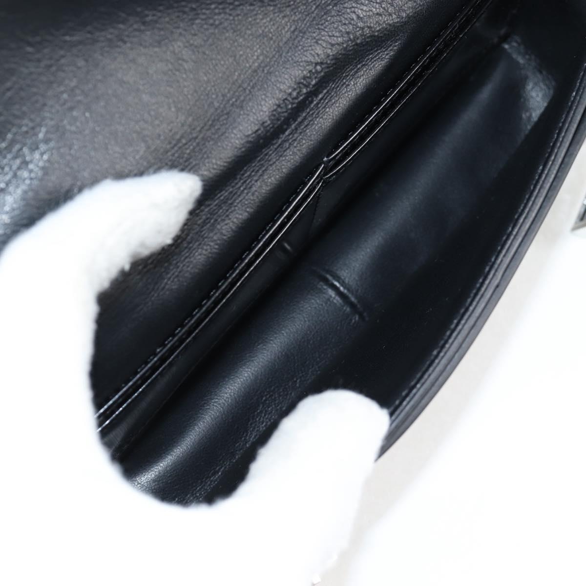 Salvatore Ferragamo Gancini Shoulder Bag Patent leather Black Auth ar13607V