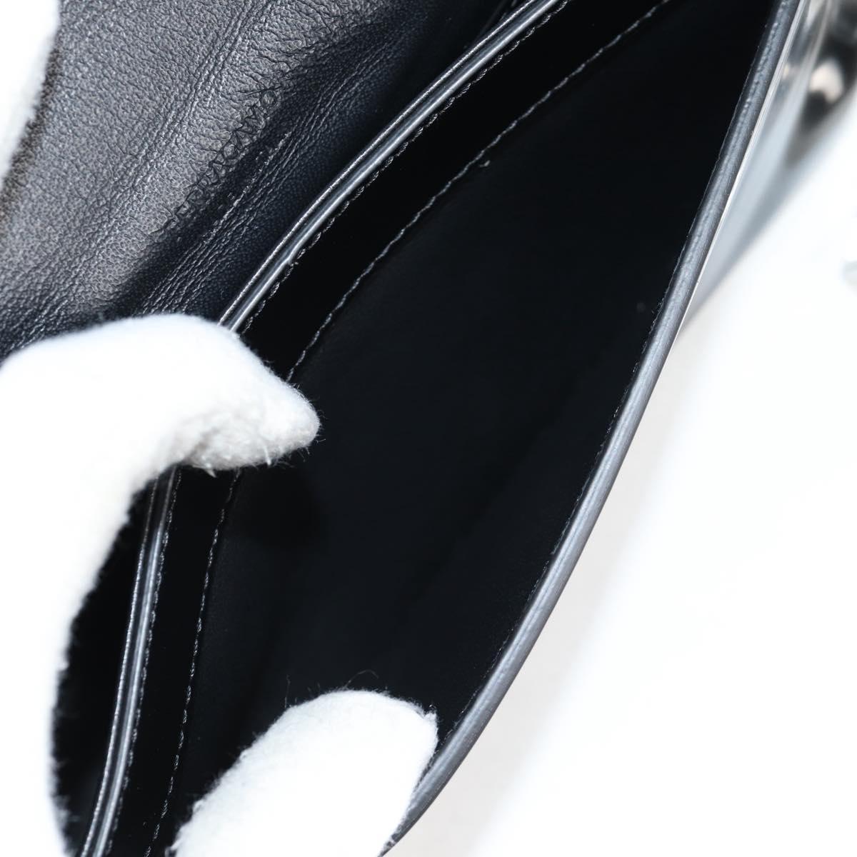 Salvatore Ferragamo Gancini Shoulder Bag Patent leather Black Auth ar13607A