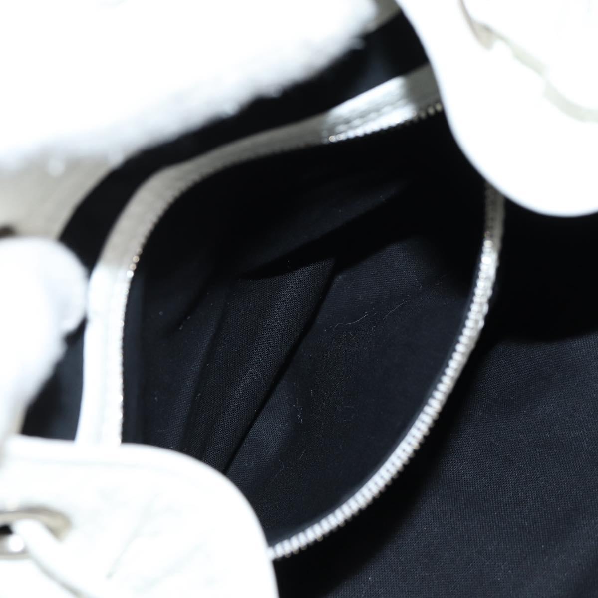 BALENCIAGA Le Cagole XS Hand Bag Leather 2way White Silver 702432 Auth ar13609AM