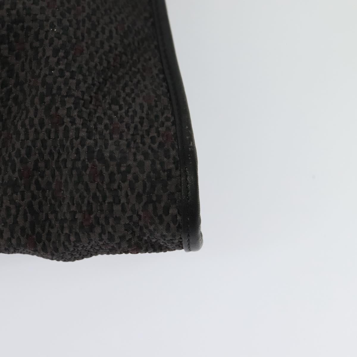 SAINT LAURENT Clutch Bag PVC Canvas Black Auth ar13616