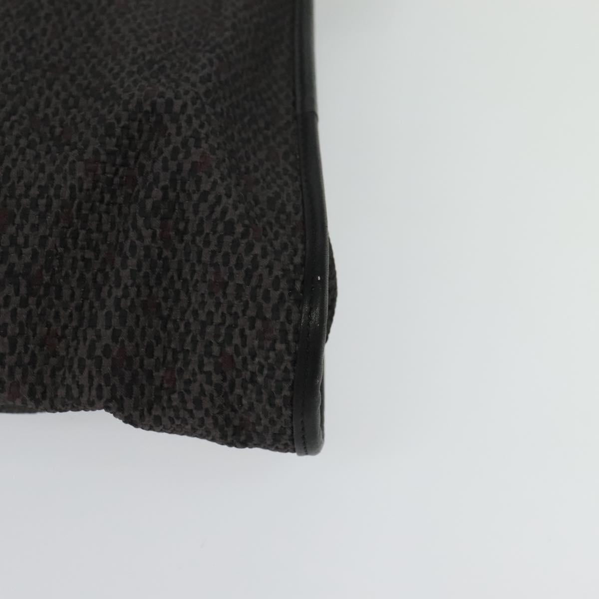 SAINT LAURENT Clutch Bag PVC Canvas Black Auth ar13616