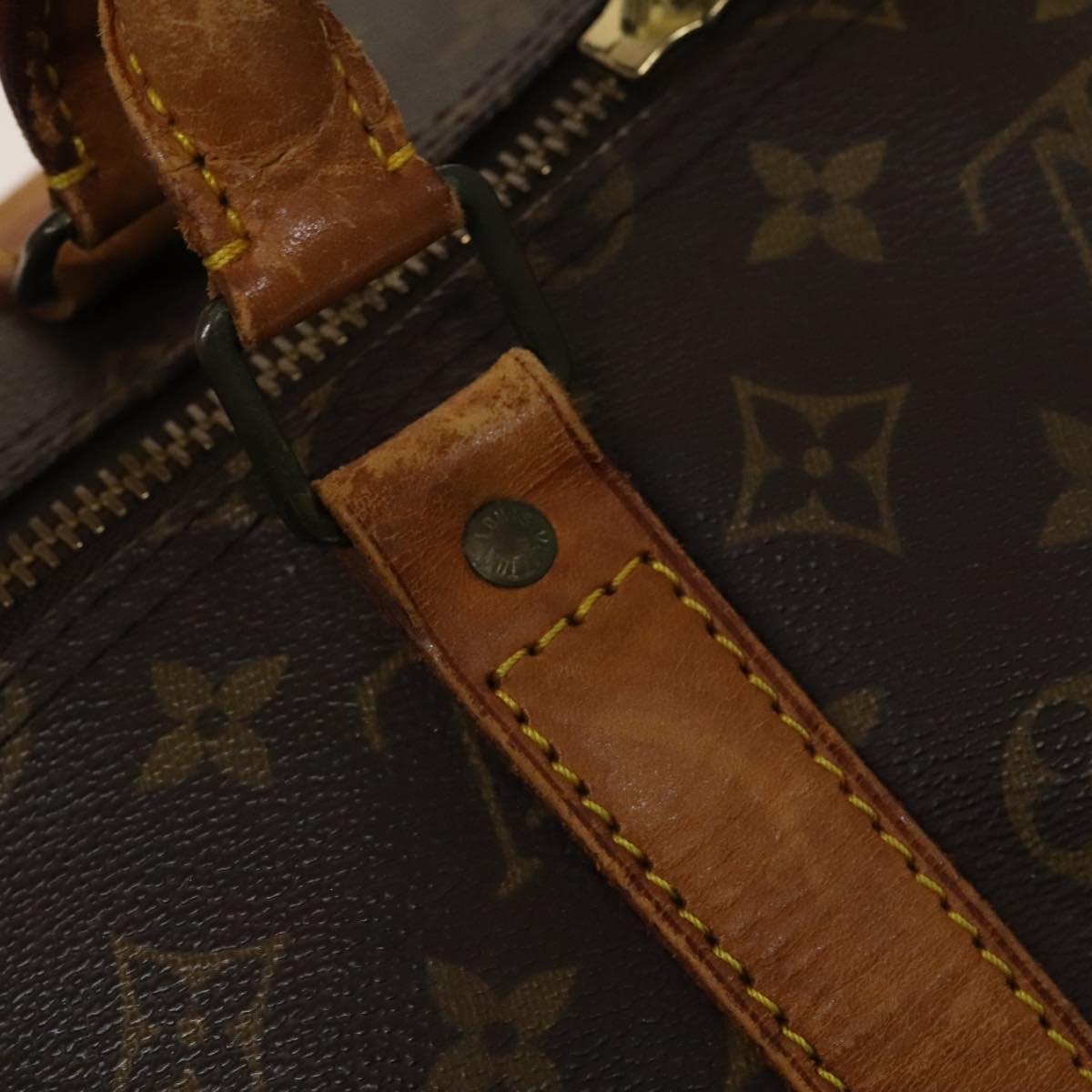 LOUIS VUITTON Monogram Keepall 55 Boston Bag M41424 LV Auth ar13669