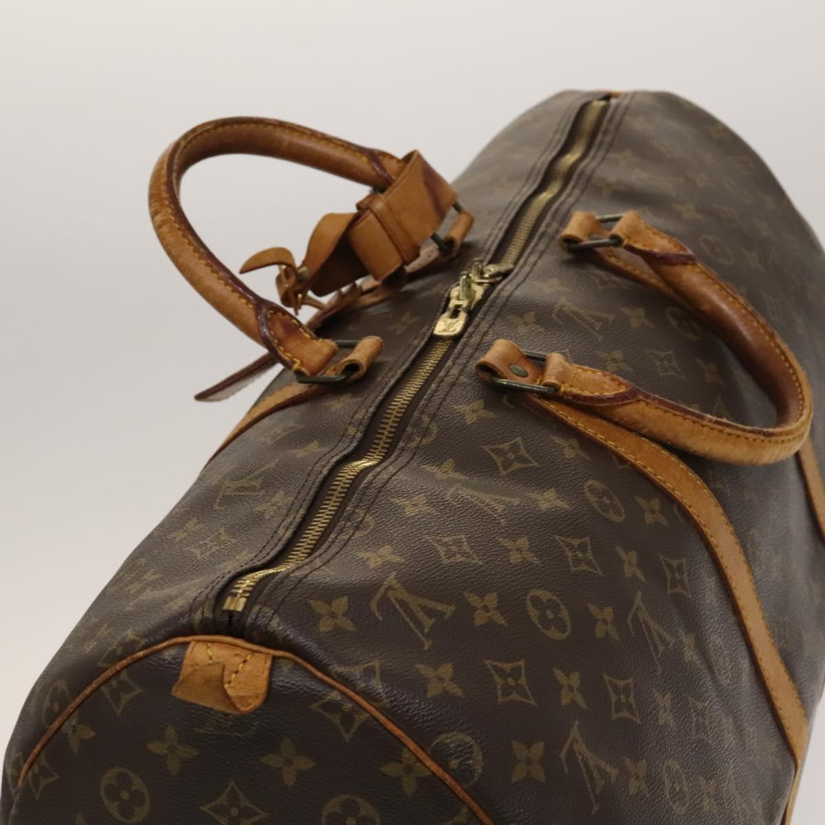 LOUIS VUITTON Monogram Keepall 55 Boston Bag M41424 LV Auth ar13669