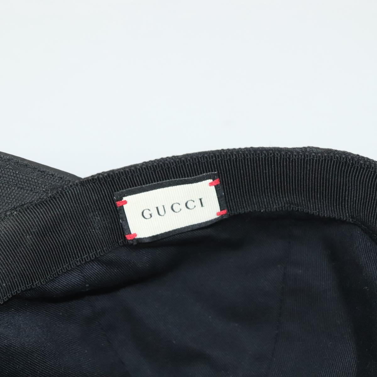 GUCCI GG Canvas Web Sherry Line Cap L Black Red Green 200035 Auth ar13699