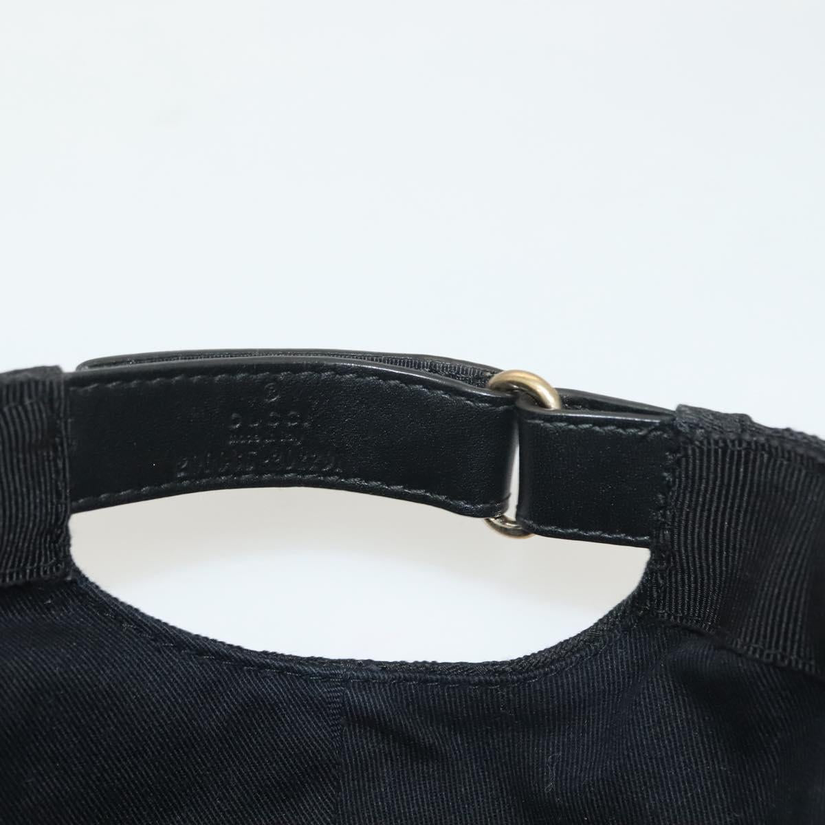 GUCCI GG Canvas Web Sherry Line Cap L Black Red Green 200035 Auth ar13699