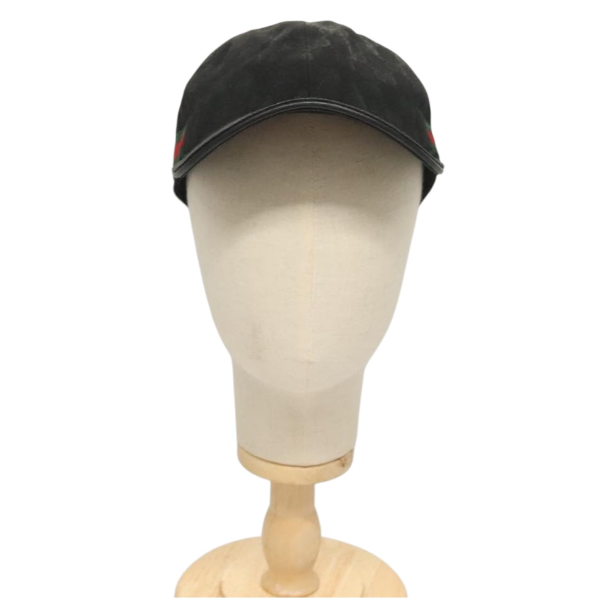 GUCCI GG Canvas Web Sherry Line Cap L Black Red Green 200035 Auth ar13699