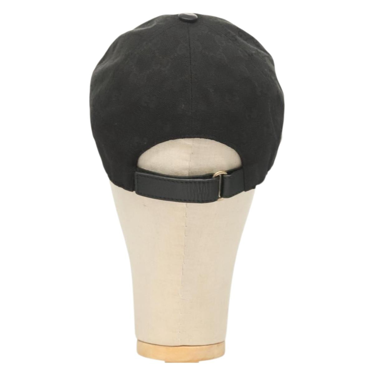 GUCCI GG Canvas Web Sherry Line Cap L Black Red Green 200035 Auth ar13699