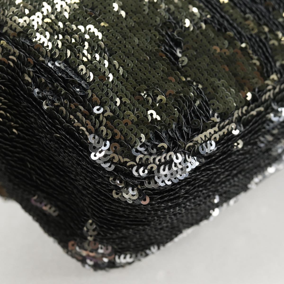 CHANEL 2017 Cruise Coco Cuba Chain Shoulder Bag Sequin Green CC Auth ar13715SM
