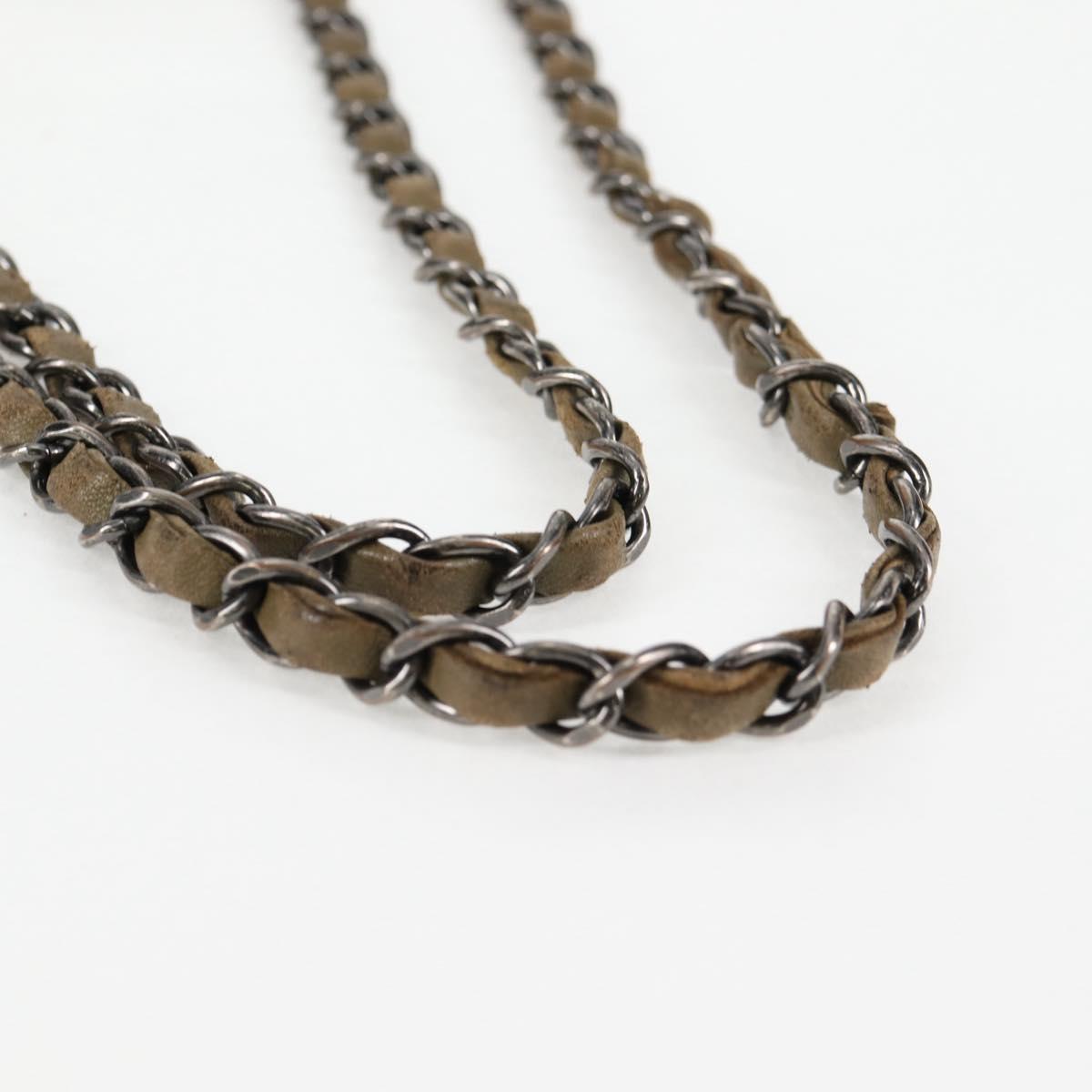 CHANEL 2017 Cruise Coco Cuba Chain Shoulder Bag Sequin Green CC Auth ar13715M