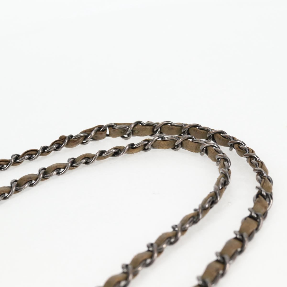 CHANEL 2017 Cruise Coco Cuba Chain Shoulder Bag Sequin Green CC Auth ar13715M