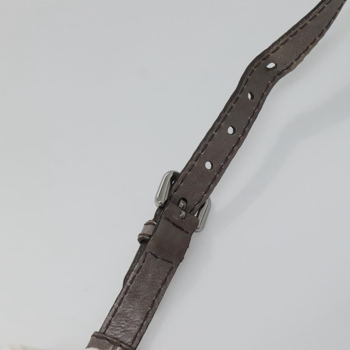 PRADA Hand Bag Leather 2way Gray Silver Auth ar13717