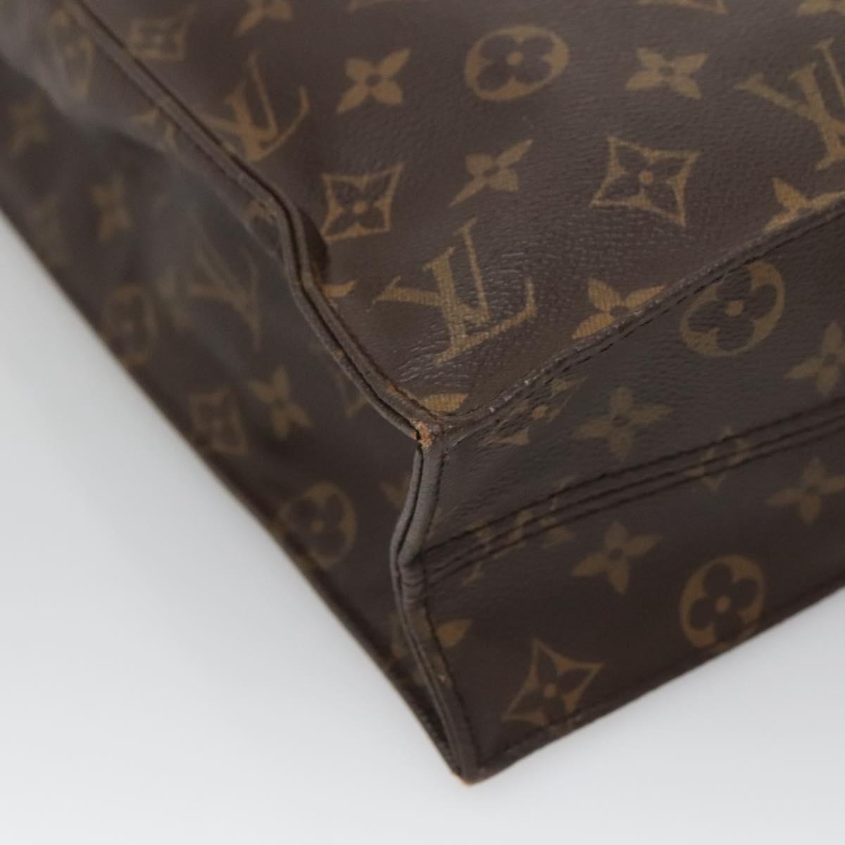 LOUIS VUITTON Monogram Sac Plat Hand Bag M51140 LV Auth ar13723