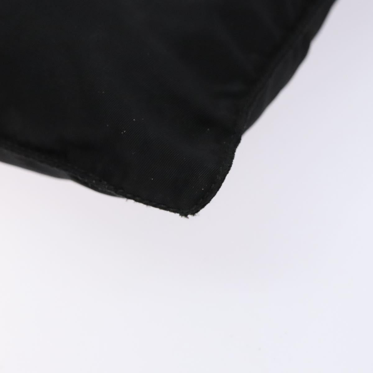 PRADA Shoulder Bag Nylon Black Silver Auth ar13740