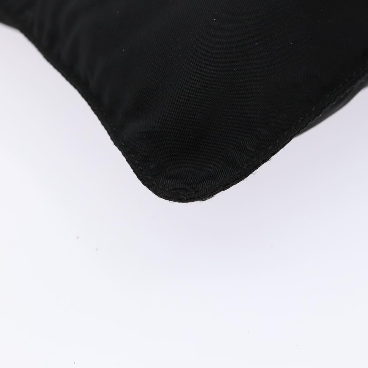 PRADA Shoulder Bag Nylon Black Silver Auth ar13740