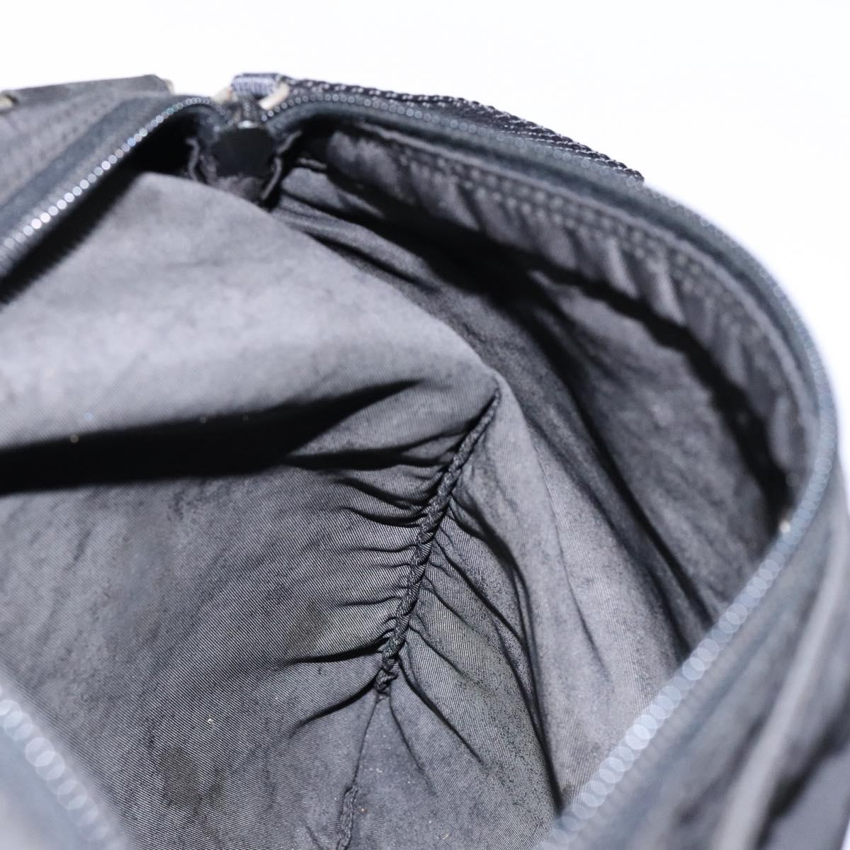 PRADA Shoulder Bag Nylon Black Silver Auth ar13740