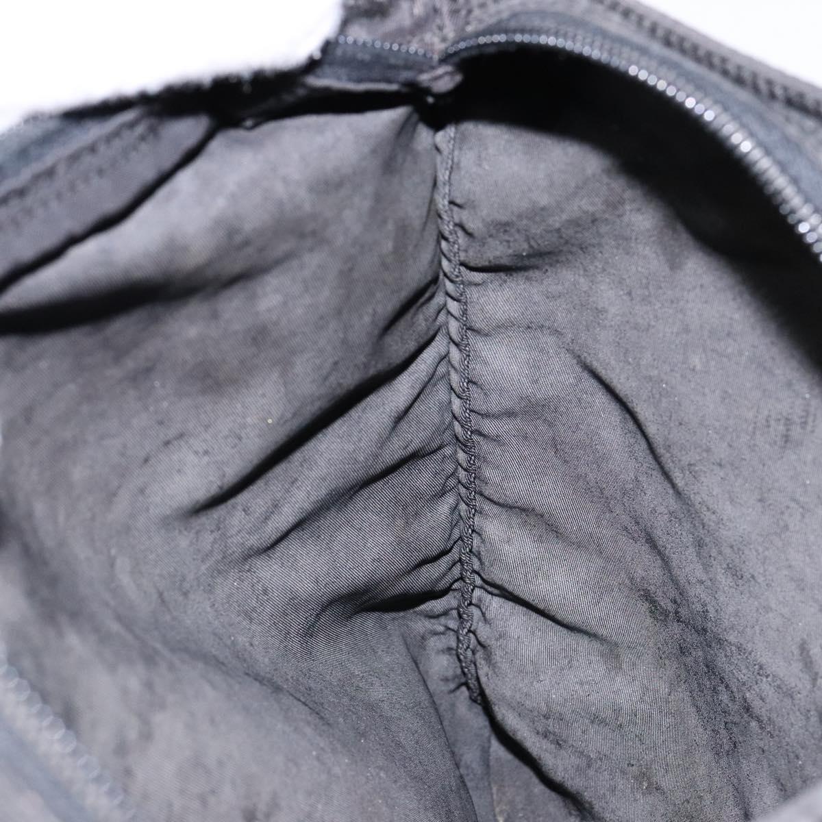 PRADA Shoulder Bag Nylon Black Silver Auth ar13740