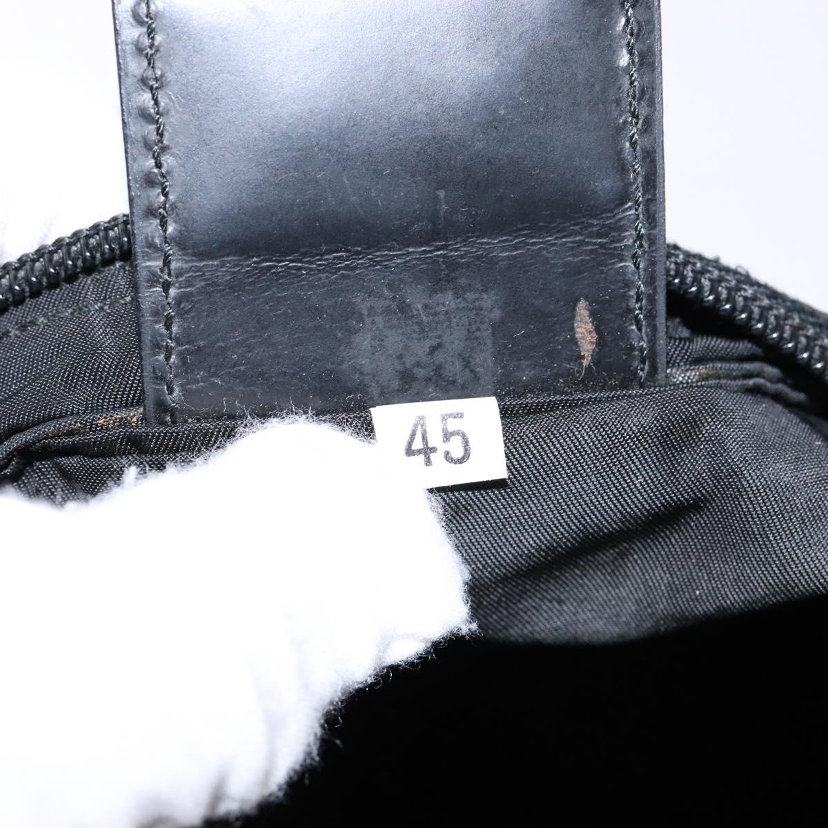 PRADA Shoulder Bag Nylon Black Silver Auth ar13740