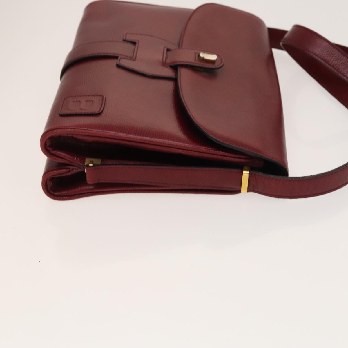 GIVENCHY Barry Shoulder Bag Leather 2 Set Navy Bordeaux Auth ar13745