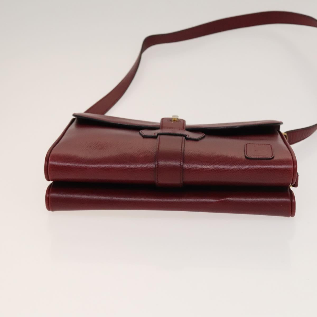 GIVENCHY Barry Shoulder Bag Leather 2 Set Navy Bordeaux Auth ar13745