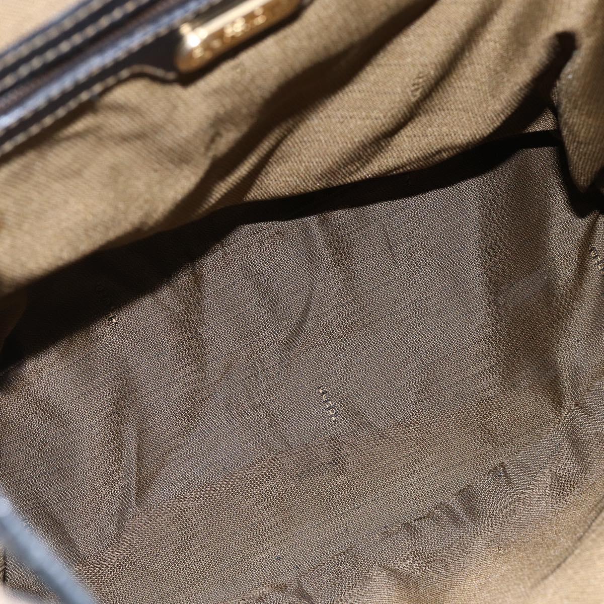 FENDI Zucca Canvas Backpack Brown Black gold Auth ar13750