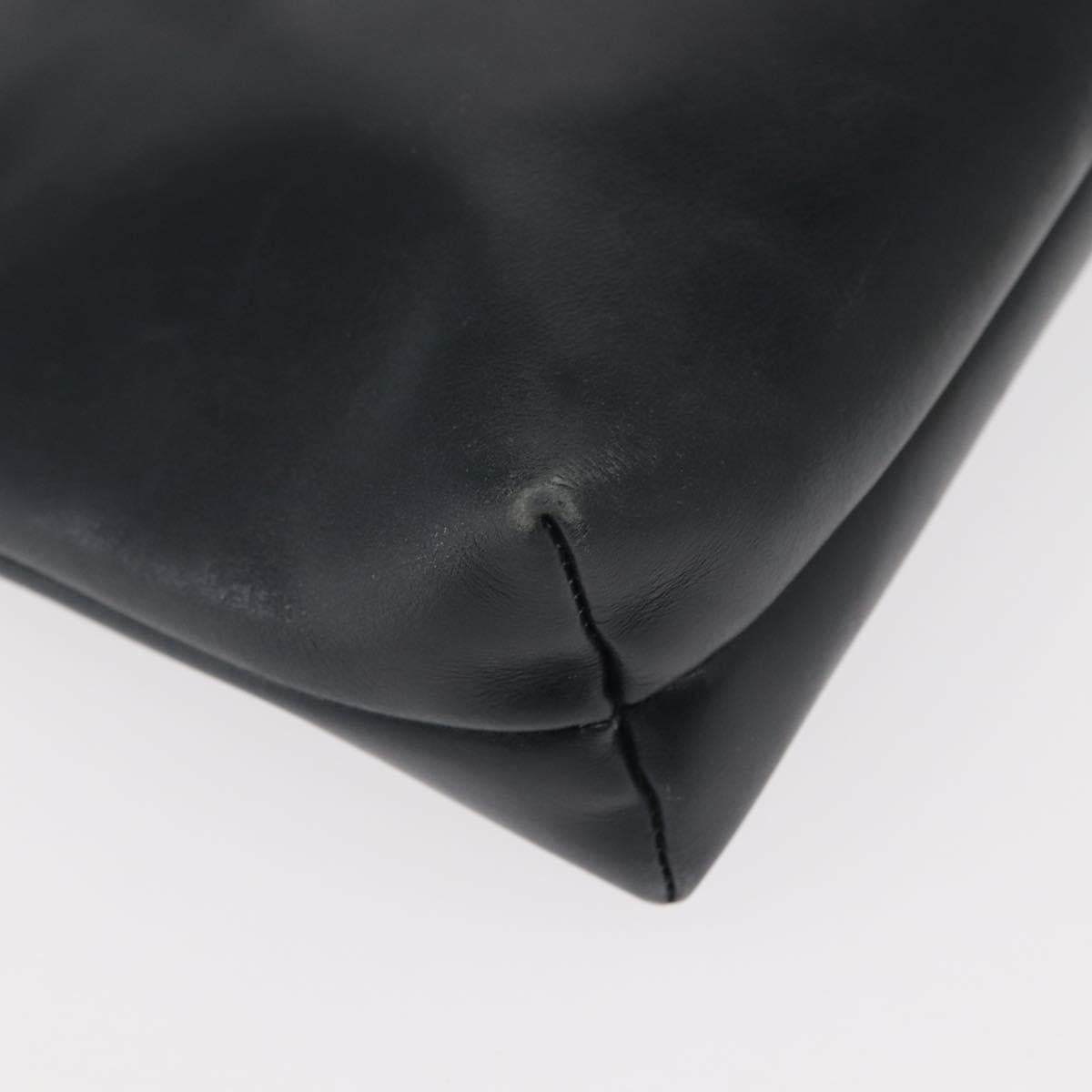 Salvatore Ferragamo Vala Shoulder Bag Leather Navy Gold Auth ar13751