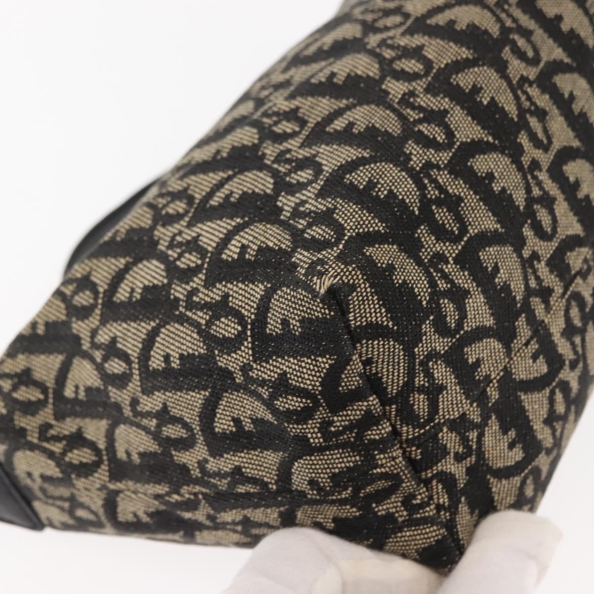 Christian Dior Trotter Canvas Hand Bag Navy Auth ar13752