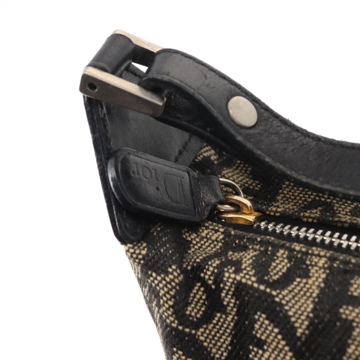 Christian Dior Trotter Canvas Hand Bag Navy Auth ar13752