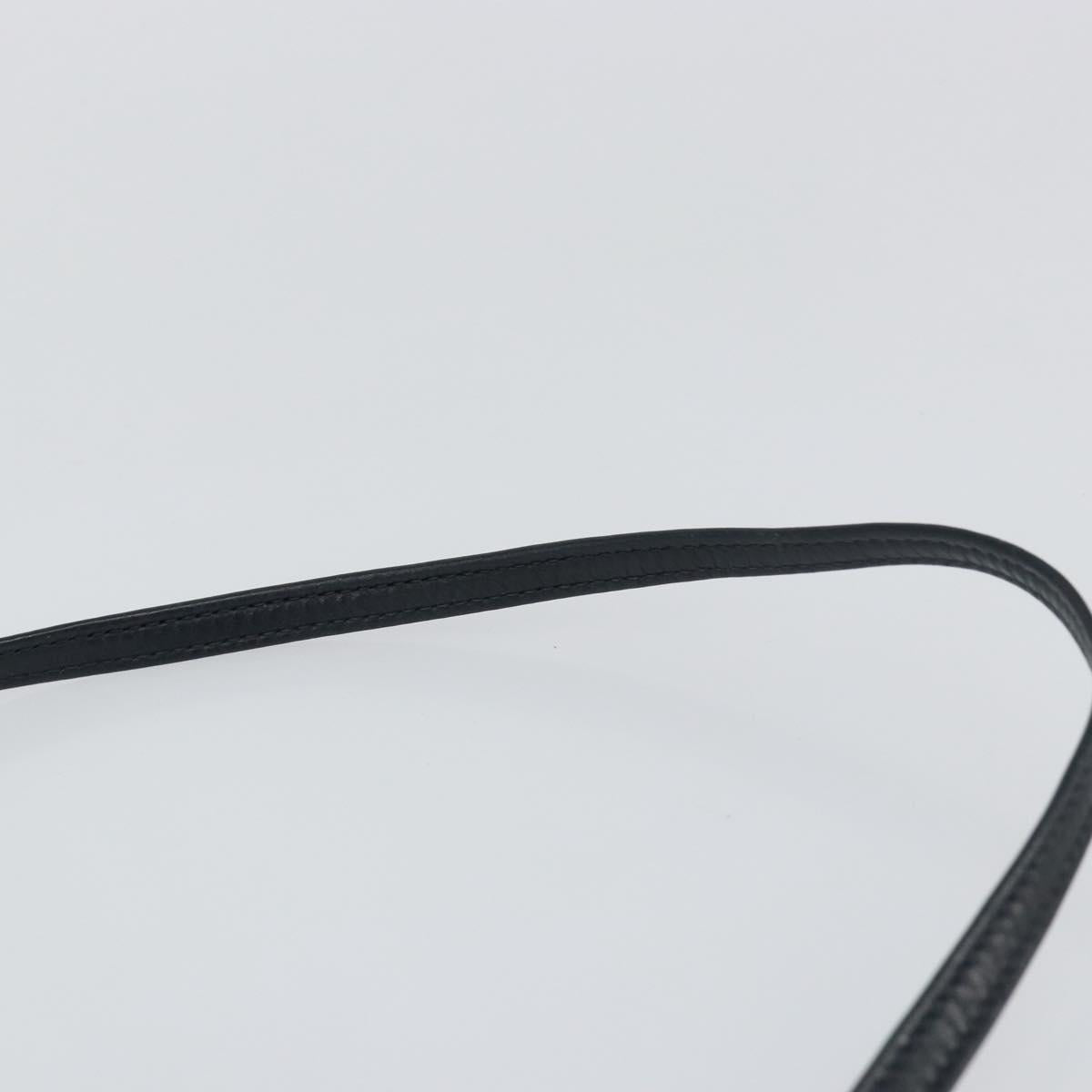 GUCCI Micro GG Canvas Bag PVC Leather Navy Gold 007 115 0093 Auth ar13754