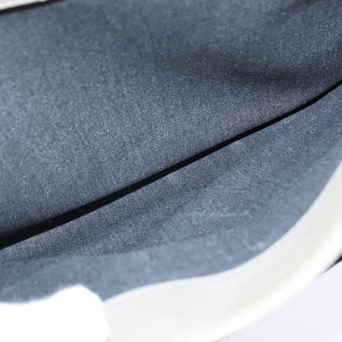 Christian Dior Business Bag Leather 2ways Navy Silver Auth ar13763