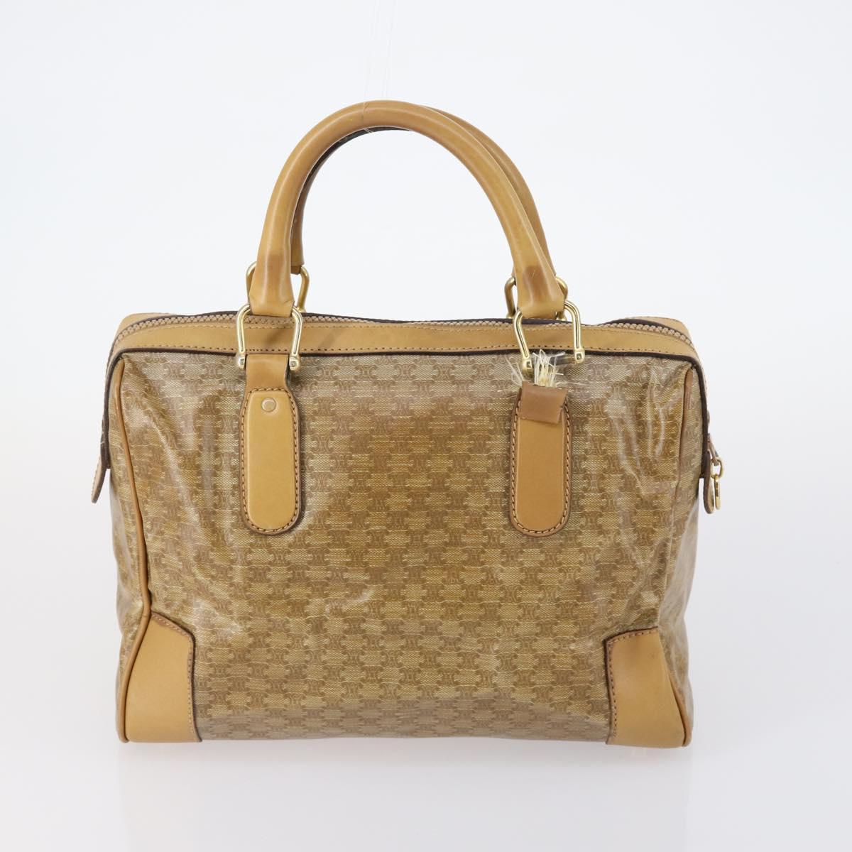CELINE Macadam C Macadam Bag PVC Suede 4 Set Beige Brown Auth ar13769