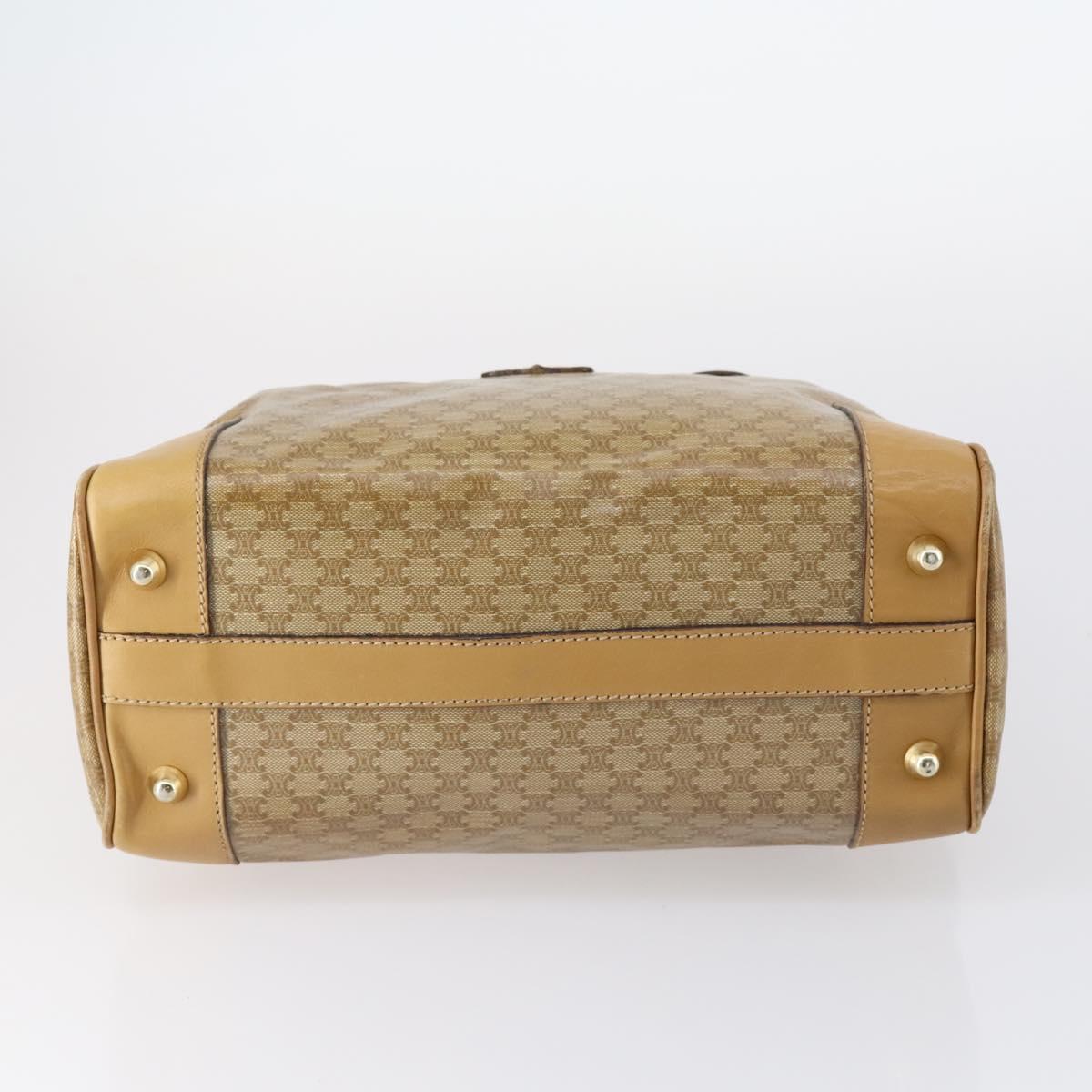 CELINE Macadam C Macadam Bag PVC Suede 4 Set Beige Brown Auth ar13769