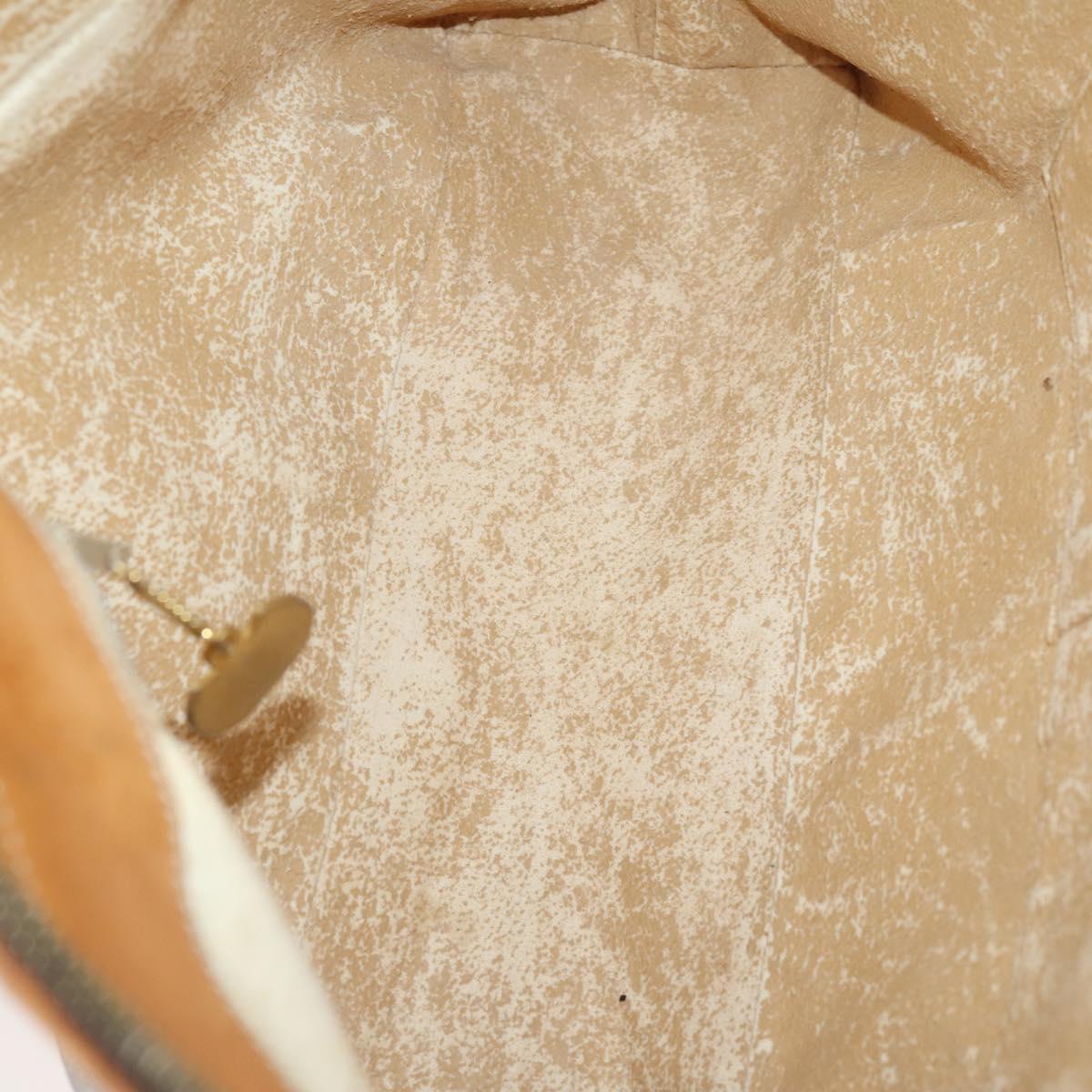 CELINE Macadam C Macadam Bag PVC Suede 4 Set Beige Brown Auth ar13769