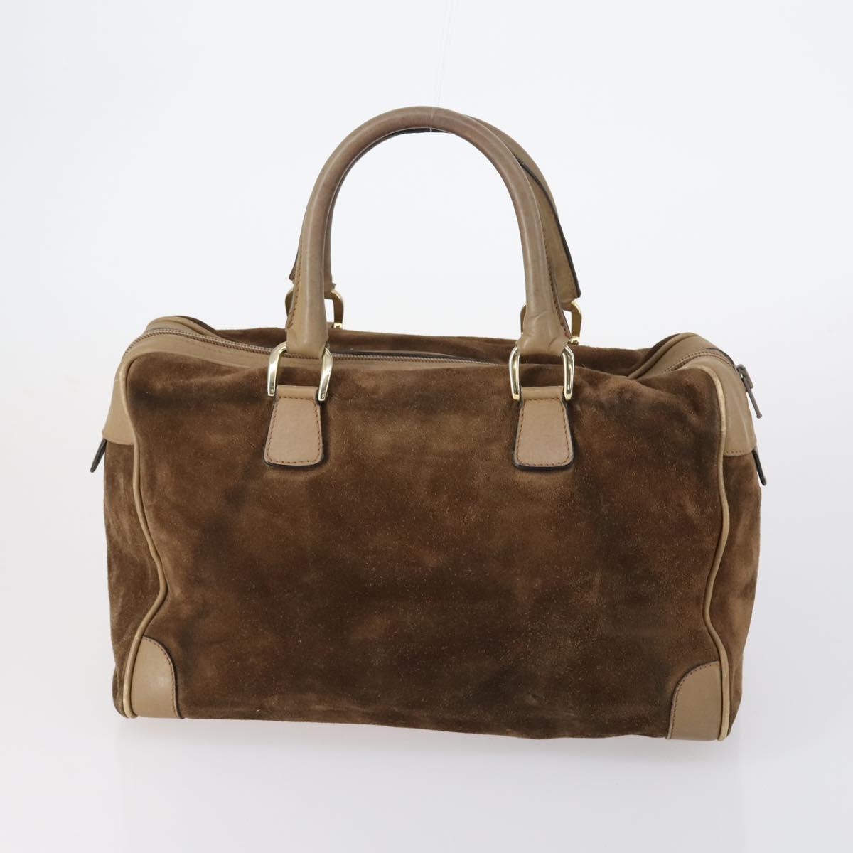 CELINE Macadam C Macadam Bag PVC Suede 4 Set Beige Brown Auth ar13769