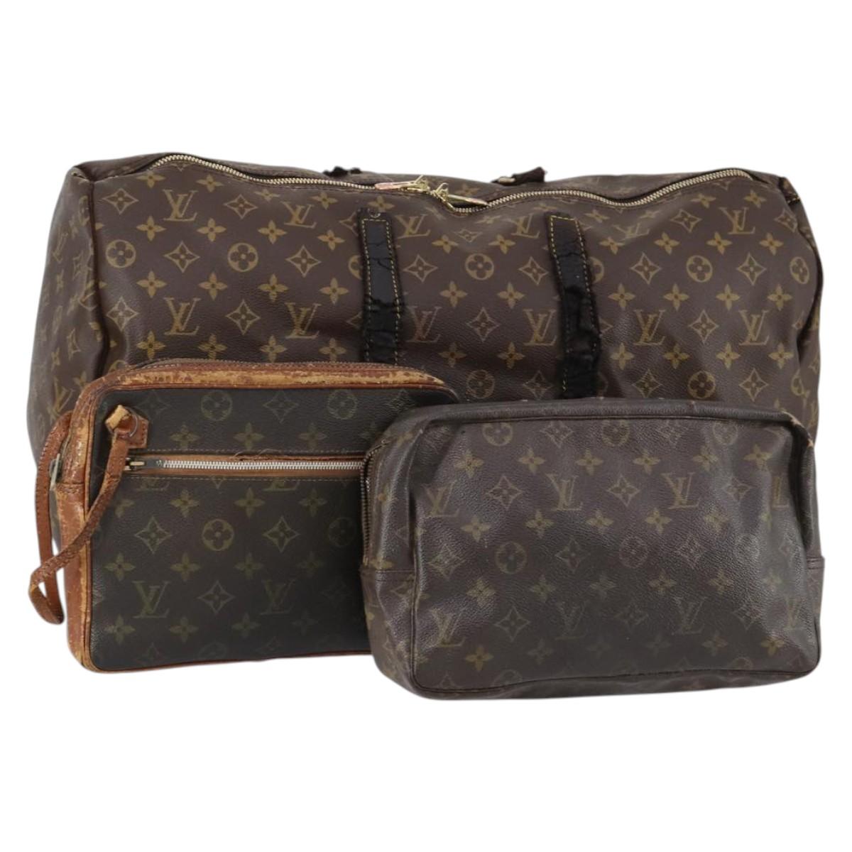 LOUIS VUITTON Monogram Hand Bag 3Set LV Auth ar13771