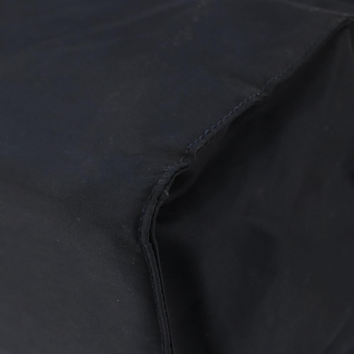 PRADA Hand Bag Nylon Black Gold Auth ar13780