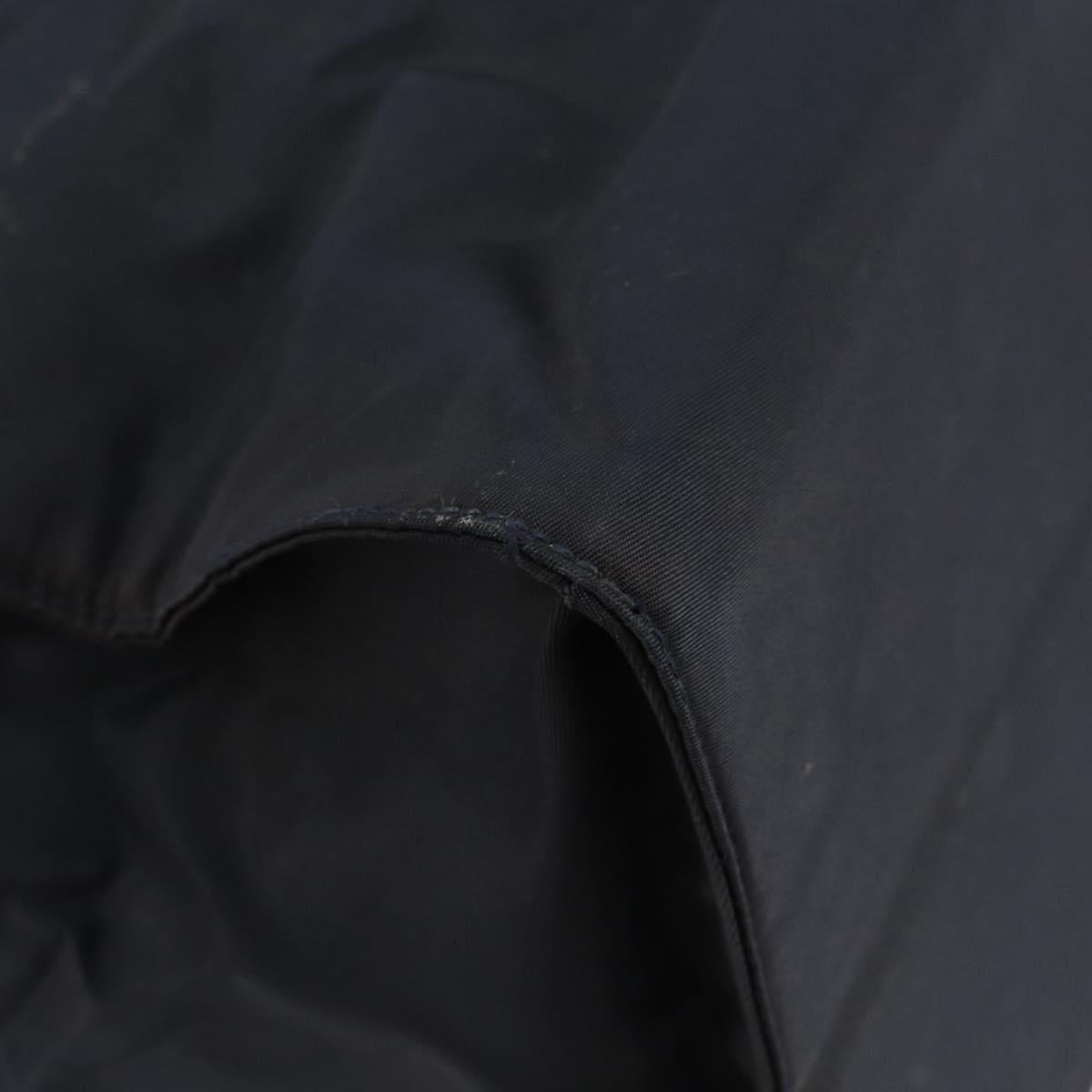 PRADA Hand Bag Nylon Black Gold Auth ar13780