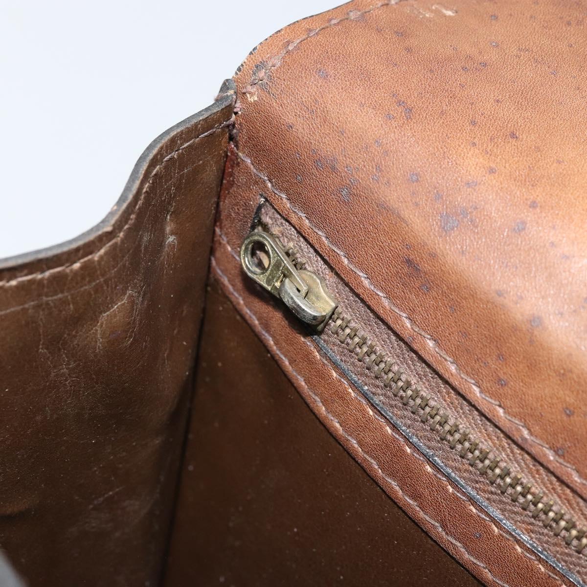 FENDI Zucca Canvas Shoulder Bag Black Brown Auth ar13781