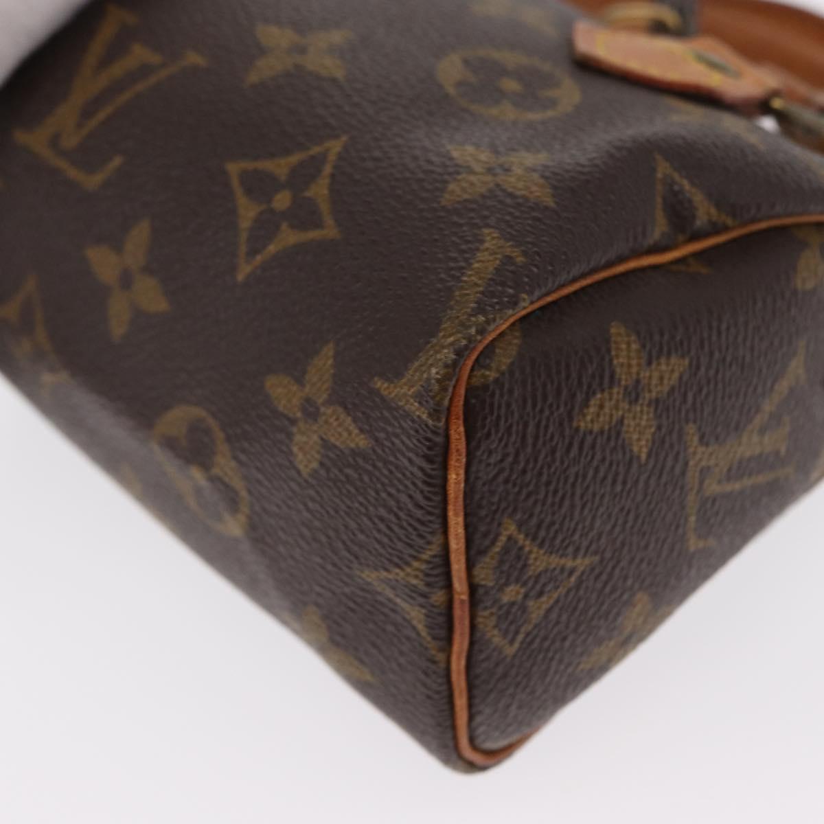 LOUIS VUITTON Monogram Mini Speedy Hand Bag M41534 LV Auth ar13789