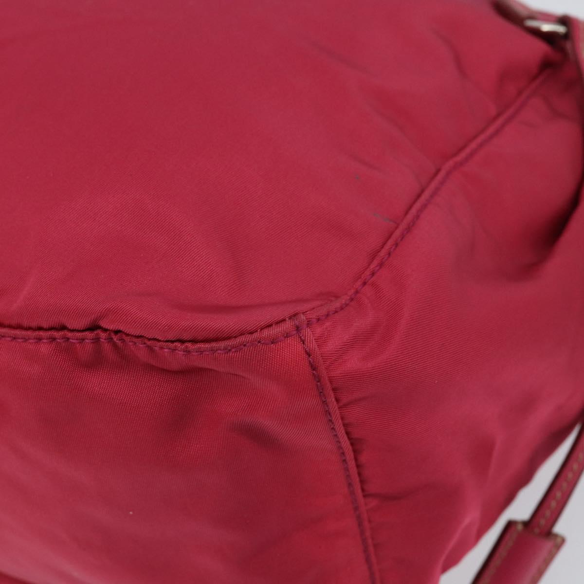 PRADA Shoulder Bag Nylon Pink Silver Auth ar13793