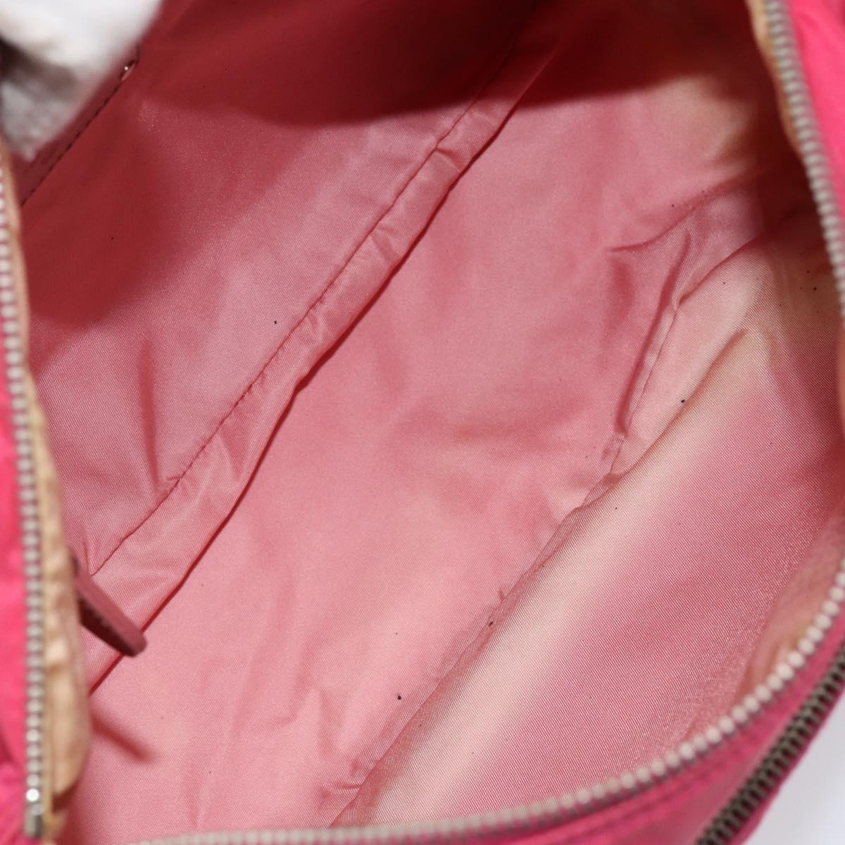 PRADA Shoulder Bag Nylon Pink Silver Auth ar13793