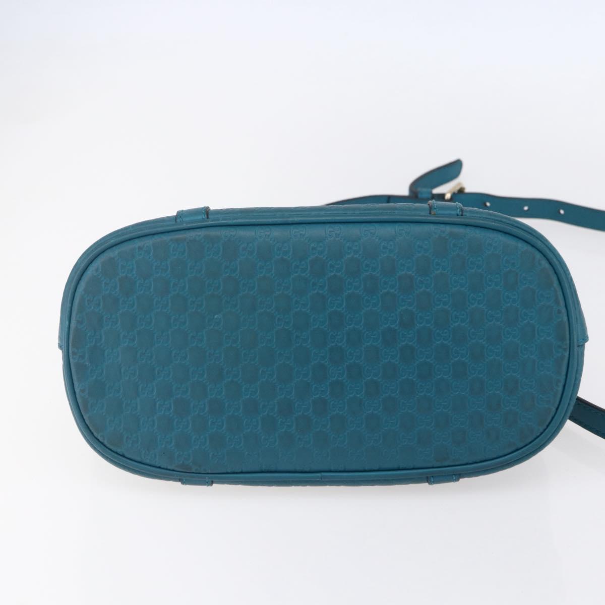 GUCCI GG Canvas Guccissima Bag Leather 2way Outlet Blue 449654 Auth ar13799