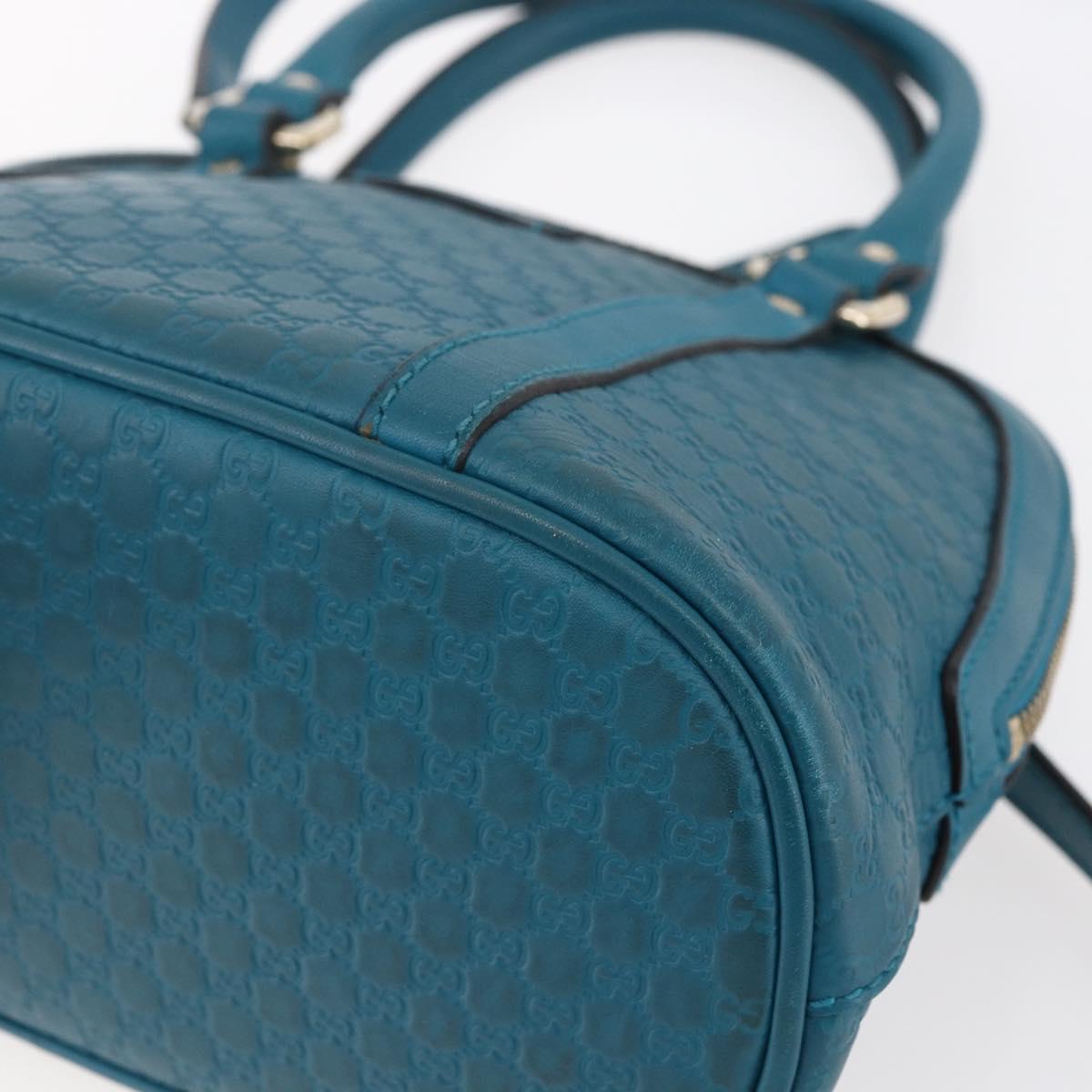 GUCCI GG Canvas Guccissima Bag Leather 2way Outlet Blue 449654 Auth ar13799