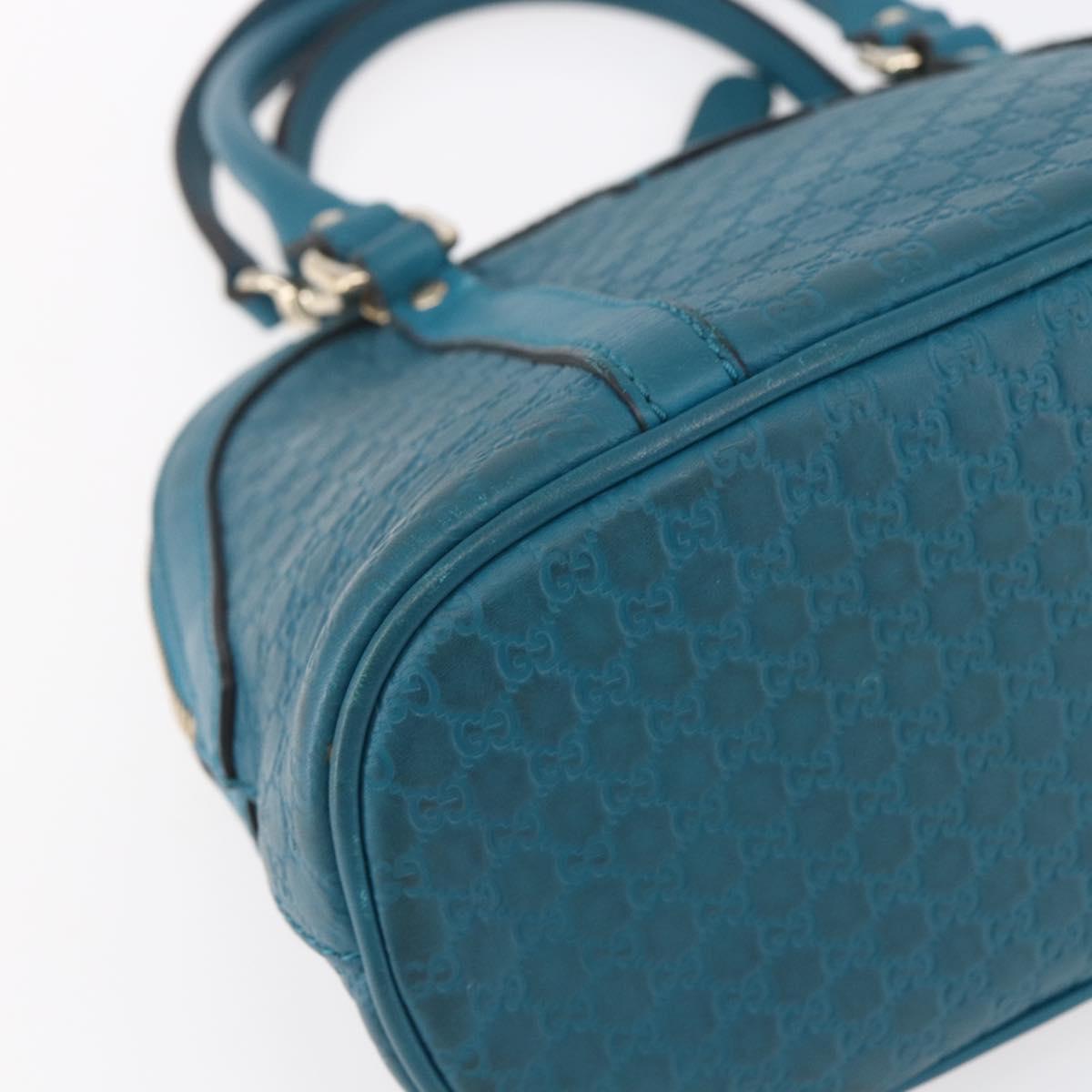 GUCCI GG Canvas Guccissima Bag Leather 2way Outlet Blue 449654 Auth ar13799