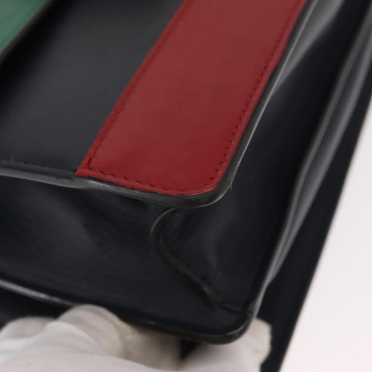 GUCCI Bamboo Dionysus Hand Bag Leather Red Navy Green 448075 Auth ar13800