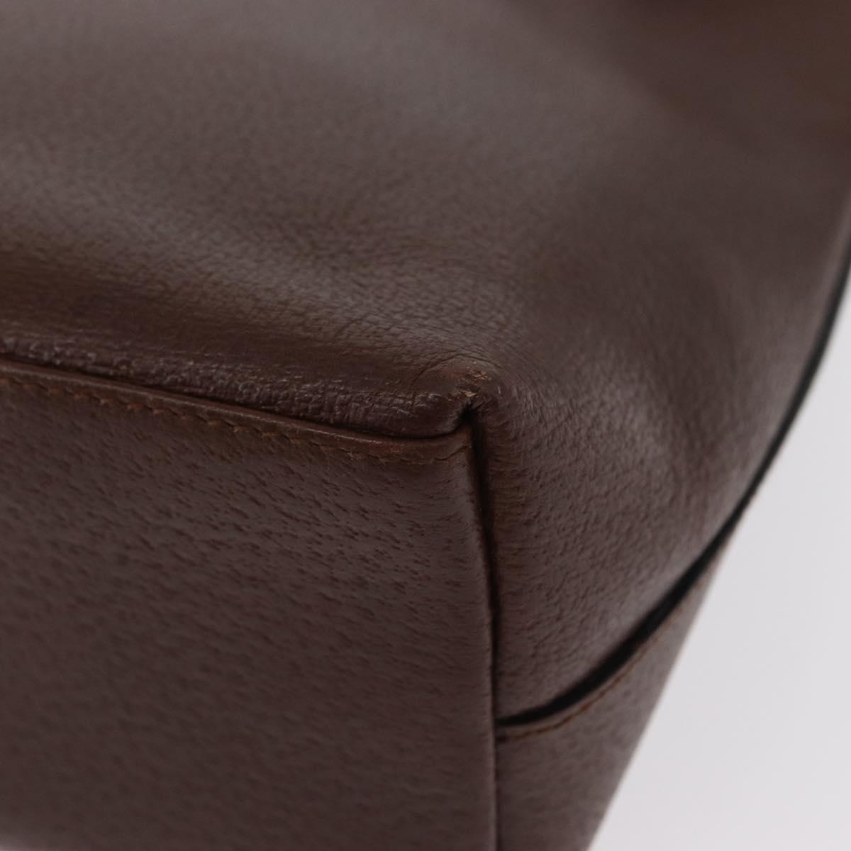 GUCCI Bamboo Hand Bag Leather Brown Gold 001 1883 Auth ar13802