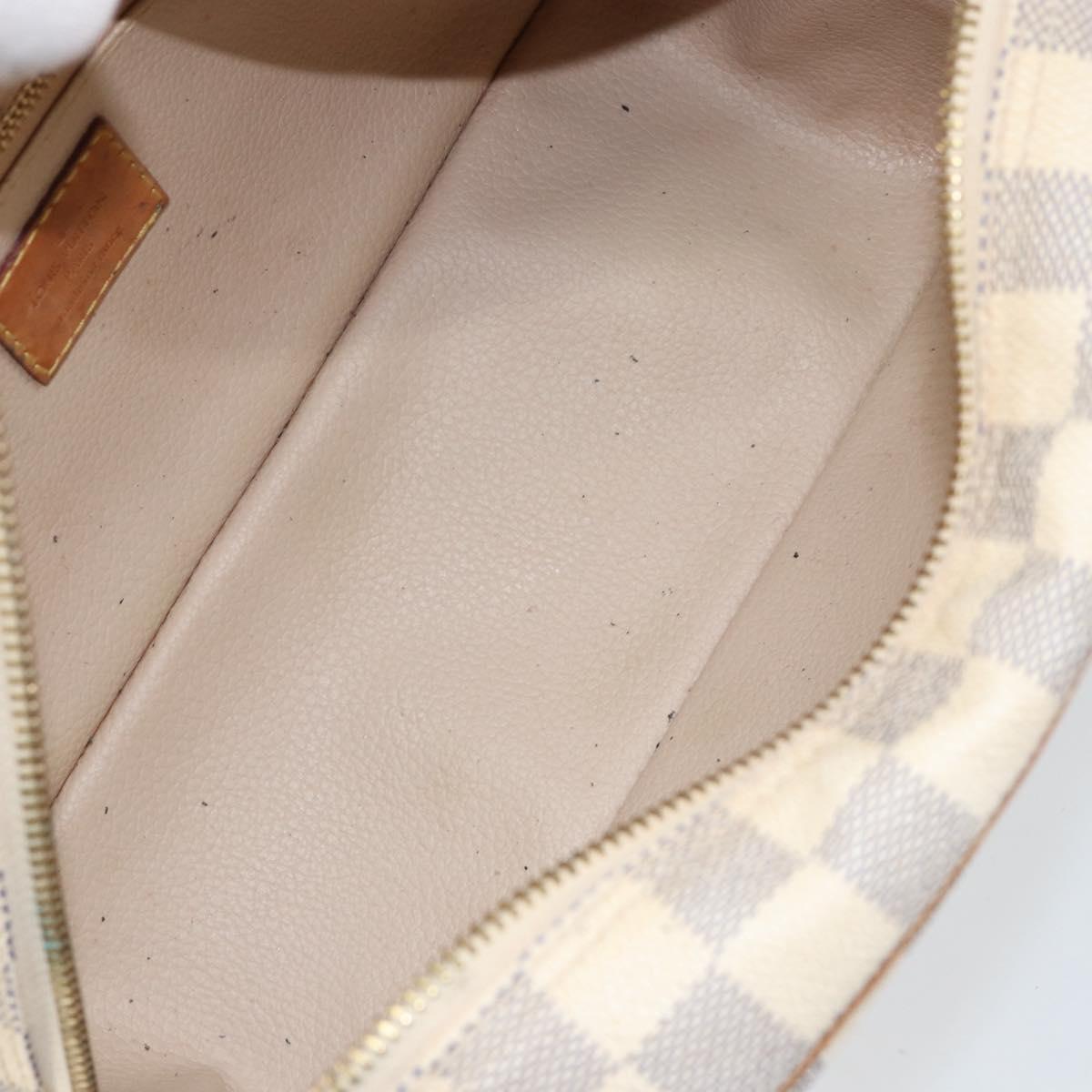 LOUIS VUITTON Damier Azur Trousse Toilette Cosmetic Pouch N41420 LV Auth ar13805