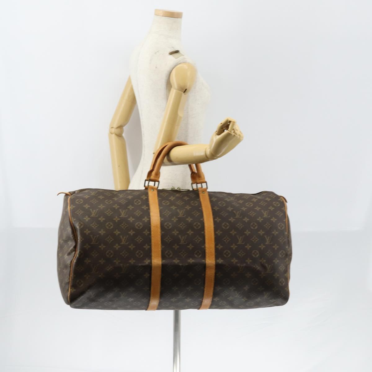 LOUIS VUITTON Monogram Keepall 60 Boston Bag M41422 LV Auth ar13806