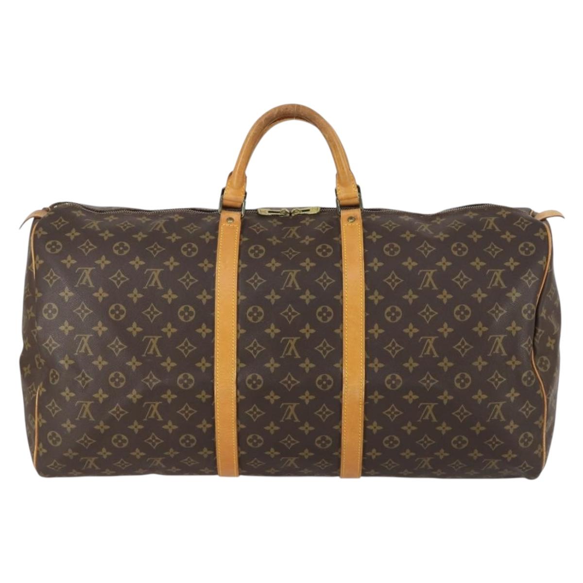 LOUIS VUITTON Monogram Keepall 60 Boston Bag M41422 LV Auth ar13806