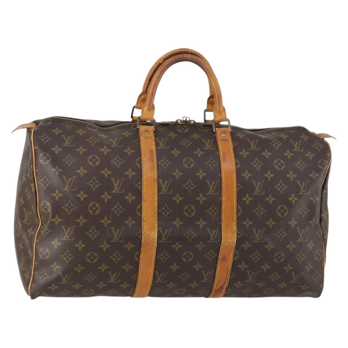LOUIS VUITTON Monogram Keepall 50 Boston Bag M41426 LV Auth ar13807